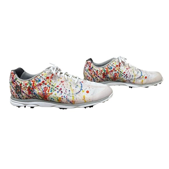 Women FootJoy emPOWER Lace Up Paint Splatter Women's Golf Shoes Size 10 - Picture 1 of 8